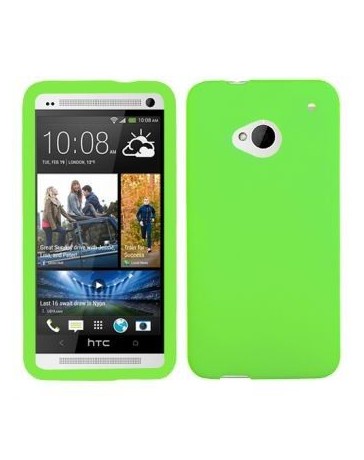 Funda Protector Silicon HTC One M7 Verde - Envío Gratuito