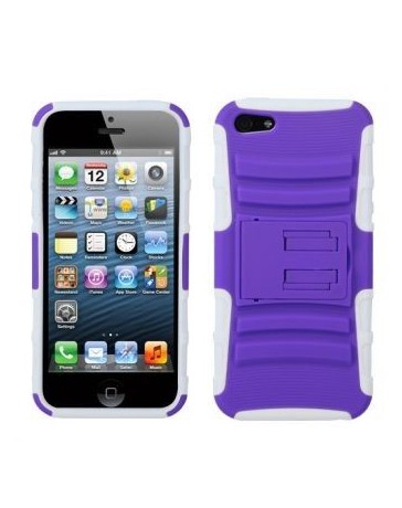 Funda Protector Morado Mixto con Pie Iphone 5 - Envío Gratuito