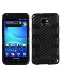 Funda Protector Galaxy S II i777 i9100 Gris Carbon Mixto - Envío Gratuito