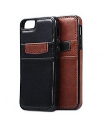 Ultra Slim Leather cubierta trasera Card Slot Back Case Cover for iPhone 6 Plus  6s Plus-Negro - Envío Gratuito