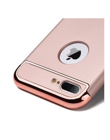 Funda Case para Iphone 7 Plus Protector Carcasa con aspecto Cromado y Textura Satinada-Rose Gold - Envío Gratuito