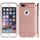 Funda Case para Iphone 7 Plus Protector Carcasa con aspecto Cromado y Textura Satinada-Rose Gold - Envío Gratuito