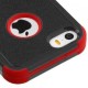 Funda Case para Iphone SE  Iphone 5s Doble Protector de Uso Rudo-Negro con Rojo - Envío Gratuito