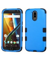 Funda case para Motorola Moto G4 Plus  Moto G4 Doble Protector de Plástico Super Resistente Uso Rudo -Azul - Envío Gratuito