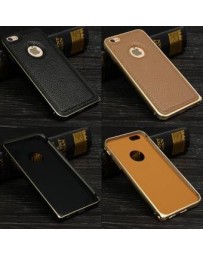 Funda fundas protector protectores case Nuevo caso vendimia PU + parachoques aluminio duro para iPhone 6  6S - Envío Gratuito