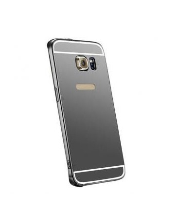 Funda Espejo Aluminio Samsung Galaxy S6 Negro - Envío Gratuito