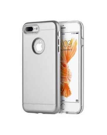 Funda Case para iPhone 7 Plus Protector Doble de Uso Rudo-Silver - Envío Gratuito