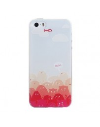 Benks memo serie TPU diferente carcasa trasera para iPhone se Gatos y peces - Envío Gratuito