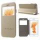 Ventana stand funda de cuero con botones de metal para iPhone 6s  oro - Envío Gratuito