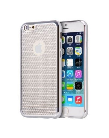 Funda Case para Iphone 6s  Iphone 6 de Plástico Brilloso con Contorno Cromado-Silver - Envío Gratuito