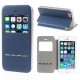 La ventana de vista de cuero soporte inteligente de Shell para iPhone se  - azul - Envío Gratuito