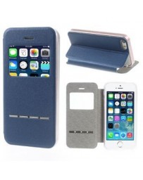 La ventana de vista de cuero soporte inteligente de Shell para iPhone se  - azul - Envío Gratuito