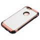 Funda Case para Iphone 6s  Iphone 6 Doble Protector para Uso Rudo de Piel y Plastico Cromado-Blanco - Envío Gratuito