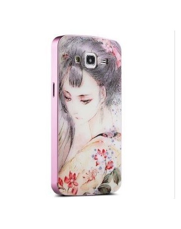 cubrir de nuevo teléfono de la cáscara en relieve- Lado rosa + belleza clásica - Envío Gratuito
