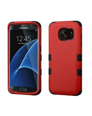 Funda Case Doble protector Uso Rudo para Samsung Galaxy S7 Edge - Rojo con Negro - Envío Gratuito