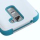 Funda Case para LG Q7  K7 Doble Protector de Uso Rudo Resistente Anti Impactos -Blanco con Aqua - Envío Gratuito