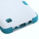 Funda Case para LG Q7  K7 Doble Protector de Uso Rudo Resistente Anti Impactos -Blanco con Aqua - Envío Gratuito