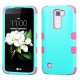 Funda Case para LG Q7  K7 Doble Protector de Uso Rudo Resistente Anti Impactos -Menta con Rosa - Envío Gratuito
