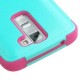 Funda Case para LG Q7  K7 Doble Protector de Uso Rudo Resistente Anti Impactos -Menta con Rosa - Envío Gratuito