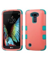 Funda Case para LG Q10 K10 Doble Protector de Uso Rudo Resistente Anti Impactos -Naranja - Envío Gratuito