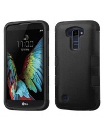 Funda Case para LG Q10 K10 Doble Protector de Uso Rudo Resistente Anti Impactos -Negro - Envío Gratuito