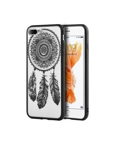 Funda Case Crystal para Iphone 7 Plus Protector de Plástico Rigido-Dream Catcher Negro - Envío Gratuito