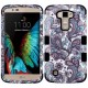 Funda Case para LG Q10 K10 Doble Protector de Uso Rudo Resistente Anti Impactos-Flores Moradas - Envío Gratuito