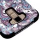 Funda Case para LG Q10 K10 Doble Protector de Uso Rudo Resistente Anti Impactos-Flores Moradas - Envío Gratuito