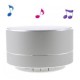 A10 metal piel Stereo manos libres Bluetooth altavoz con luces LED apoyo TF tarjeta - plata. - Envío Gratuito