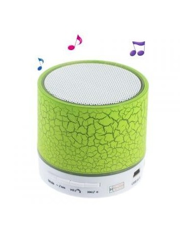 Crack patrón A9 Stereo manos libres Bluetooth altavoz con luces LED apoyo TF tarjeta - verde. - Envío Gratuito