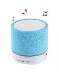 Crack patrón A9 Stereo manos libres Bluetooth altavoz con luces LED soporte de tarjeta TF - azul. - Envío Gratuito