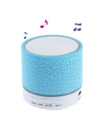 Crack patrón A9 Stereo manos libres Bluetooth altavoz con luces LED soporte de tarjeta TF - azul. - Envío Gratuito