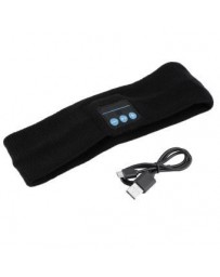 EH Manos libres Bluetooth música deportes llamada Knit Headband bandea Diadema Bluetooth music-Negro - Envío Gratuito