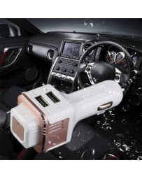 EW audifonos Oro rosa Auricular Bluetooth aire del coche bar de oxígeno de doble puerto USB - Envío Gratuito