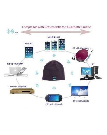 Fashion TM5 Earphone Soft Warm Beanie Hat Wireless Bluetooth 3.0 Smart Cap Headset - Envío Gratuito