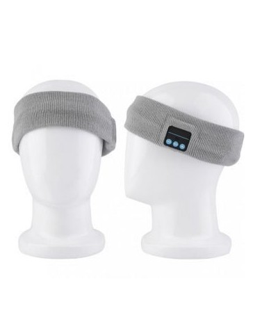 EH Manos libres Bluetooth música deportes llamada Knit Headband bandea Diadema Bluetooth music-Gris claro - Envío Gratuito