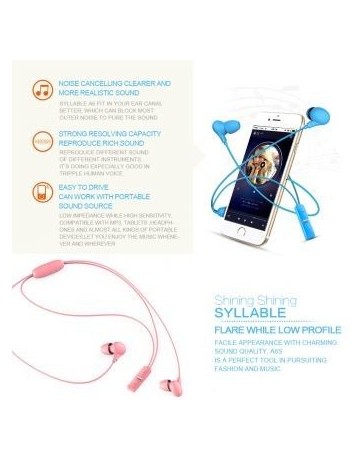 SYLLABLE A6S Necklace Wireless Bluetooth Earphone Earbuds Neckband Running Three-Way - Envío Gratuito