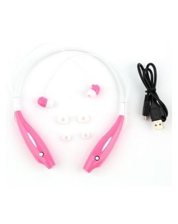 EH Audífonos Bluetooth Estéreo HD Manos Libres Inalámbricos HBS 700- Rosa - Envío Gratuito