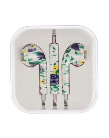 Auricular con Micrófono para iPhone 5Phone5S-Floral - Envío Gratuito