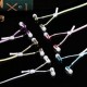 Universal 3.5 mm en la oreja moda auriculares luminosos cremallera diseño enredo libre Mic auricular - Envío Gratuito