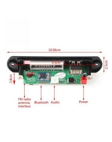 generico Radio del coche del USB Bluetooth MP3 WMA decodificador Junta 12V Módulo de audio inalámbrico TF - Envío Gratuito