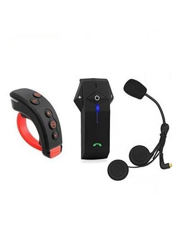 FDC COLO-RC 1 km moto de la motocicleta Casco Bluetooth Intercom Interphone + L3 Control remoto con llavero - Envío Gratuito