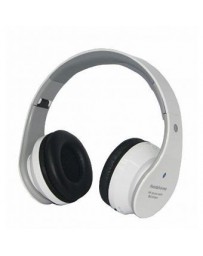 Funciones de llamada de radio FM Bluetooth Cámara Auricular bajo pesado (blanco) - Envío Gratuito