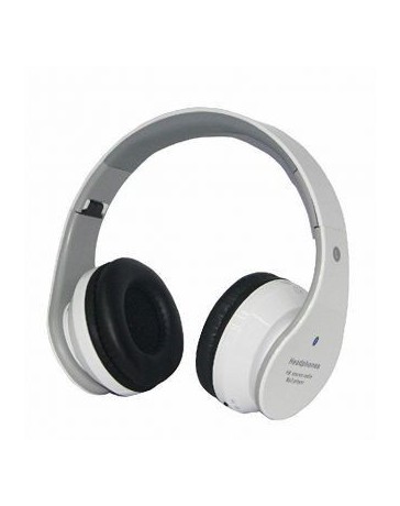 Funciones de llamada de radio FM Bluetooth Cámara Auricular bajo pesado (blanco) - Envío Gratuito
