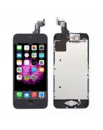 Para el iPhone 5C Negro Touch Digitalizador Pantalla de cristal LCD Button Camera Subasta Negro - Envío Gratuito