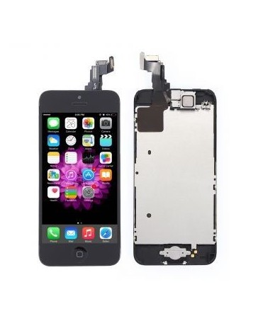 Para el iPhone 5C Negro Touch Digitalizador Pantalla de cristal LCD Button Camera Subasta Negro - Envío Gratuito