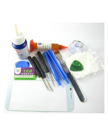 G-PlusHK Front Glass Screen+Repair Tools Glue Set for Motorola Moto X XT1053~White - Envío Gratuito