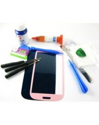 G-PlusHK Front Glass Screen+Repair Tools Glue Set for Samsung Galaxy S3 i9300 i9305~Pink - Envío Gratuito