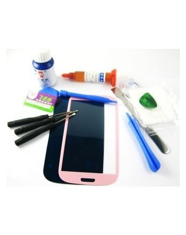 G-PlusHK Front Glass Screen+Repair Tools Glue Set for Samsung Galaxy S3 i9300 i9305~Pink - Envío Gratuito