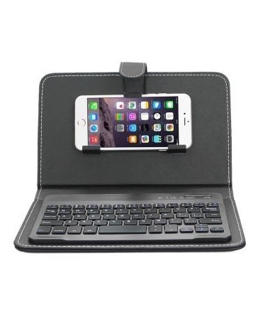 ENKAY Teclado inalámbrico Bluetooth funda de cuero para iPhone 6s Plus  Samsung S7 Etc - Envío Gratuito